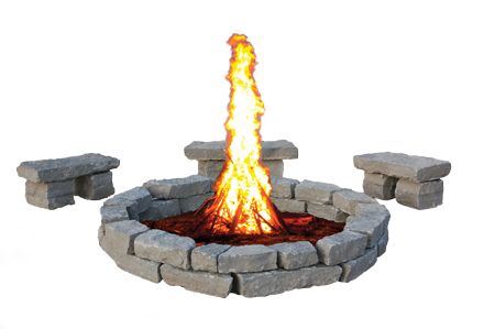 Large Fire Pit 3 Pc Bench Kits